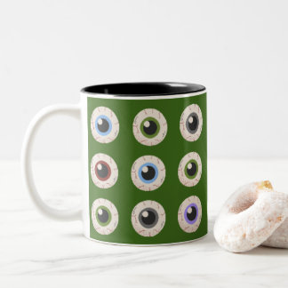 I Heart Eyeballs Two-Tone Coffee Mug