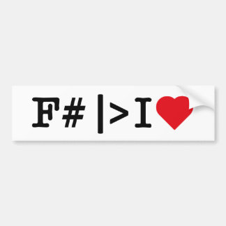 I Heart F# bumper sticker