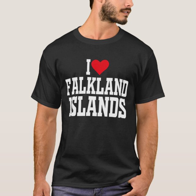 I Heart Falkland Islands I love Falkland Islands T-Shirt (Front)