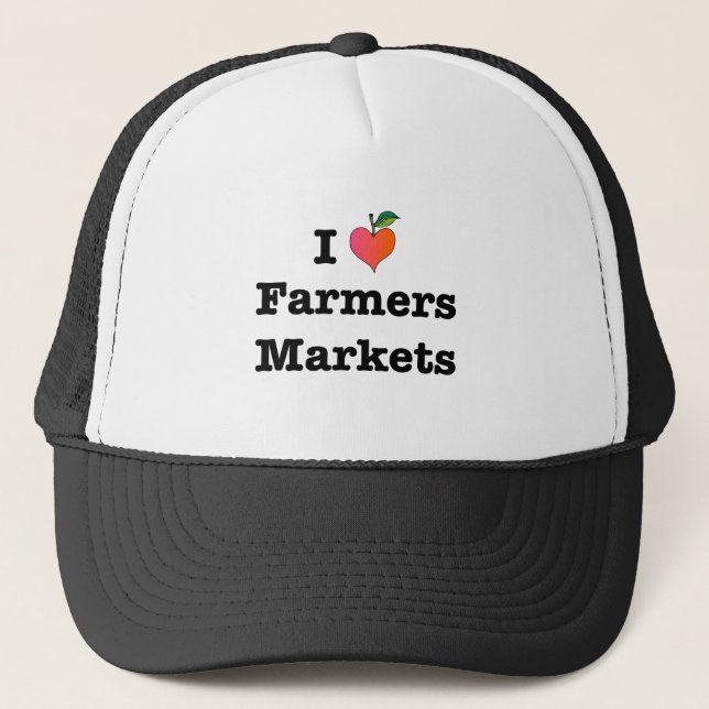 I Heart Farmers Markets Trucker Hat (Front)