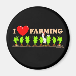 I Heart Farming Magnet