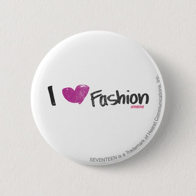 I Heart Fashion Aqua 6 Cm Round Badge (Front)