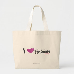 I Heart Fashion Aqua Large Tote Bag