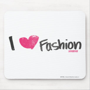 I Heart Fashion Magenta Mouse Pad