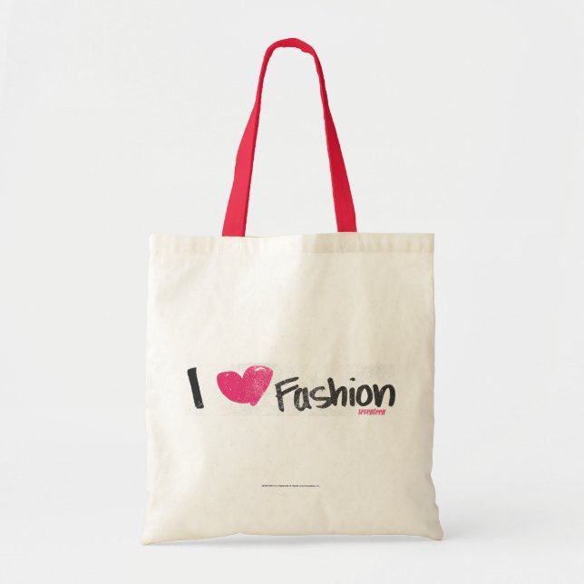 I Heart Fashion Magenta Tote Bag (Front)