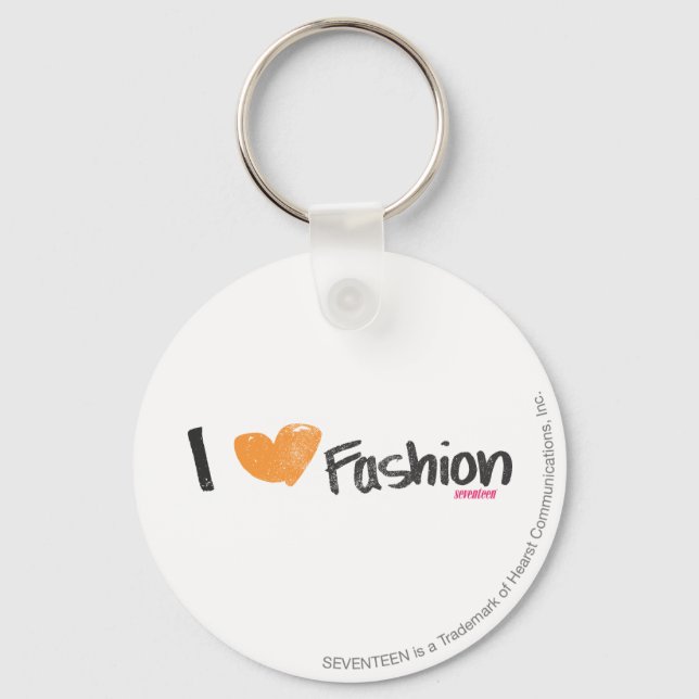 I Heart Fashion Orange Key Ring (Front)