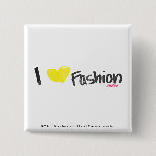 I Heart Fashion Pink 15 Cm Square Badge