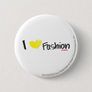 I Heart Fashion Pink 6 Cm Round Badge
