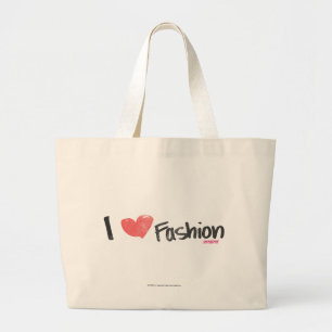 I Heart Fashion Purple Large Tote Bag