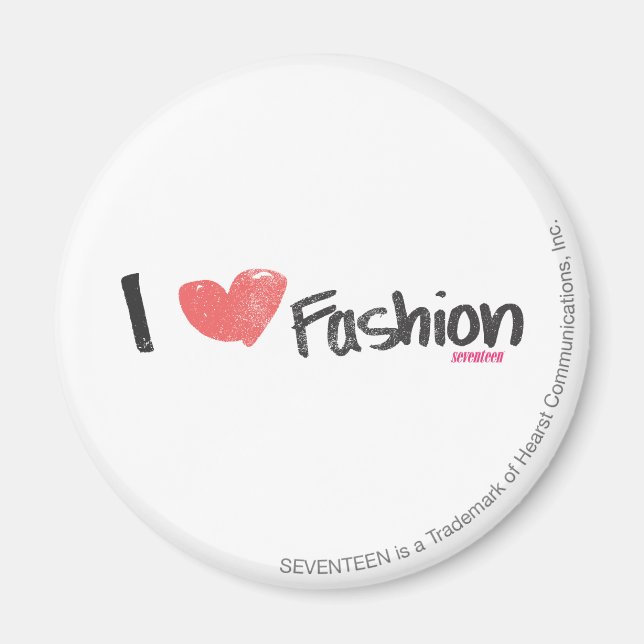I Heart Fashion Purple Magnet (Front)