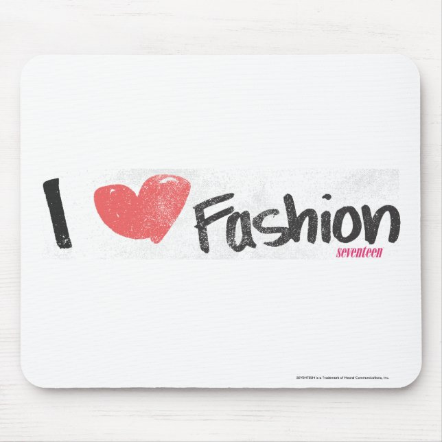 I Heart Fashion Purple Mouse Pad (Front)