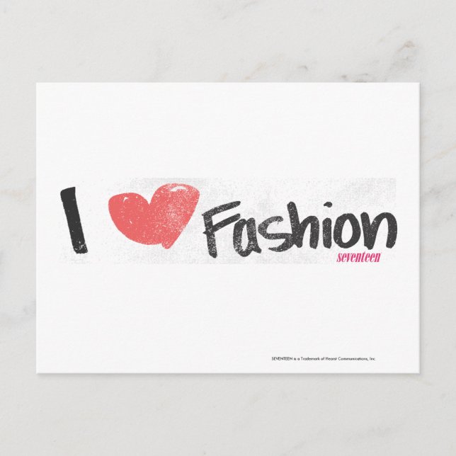 I Heart Fashion Purple Postcard (Front)