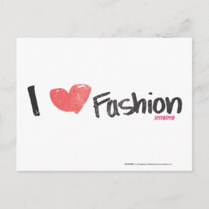 I Heart Fashion Purple Postcard