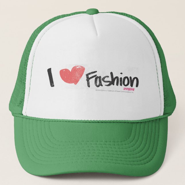 I Heart Fashion Purple Trucker Hat (Front)