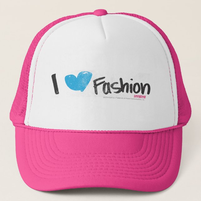 I Heart Fashion Yellow Trucker Hat (Front)