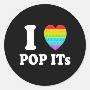 I Heart Fidget I Love Fidgets Pop It Heart Classic Round Sticker