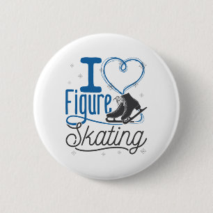 I Heart Figure Skating 6 Cm Round Badge