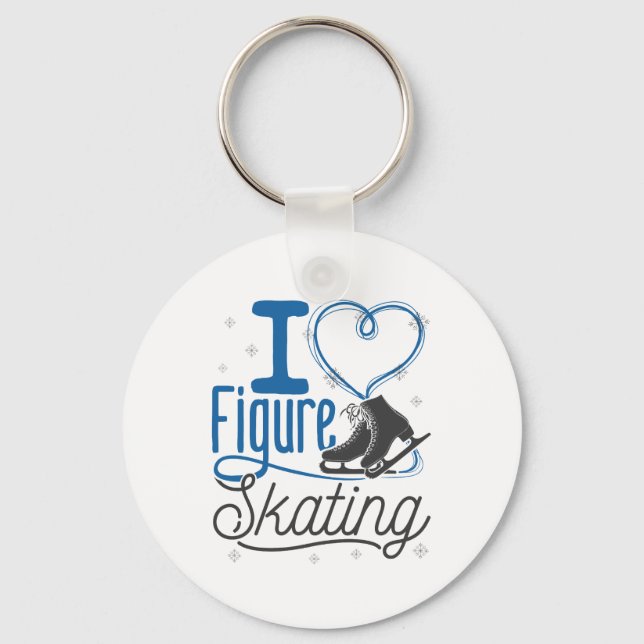I Heart Figure Skating Key Ring (Front)