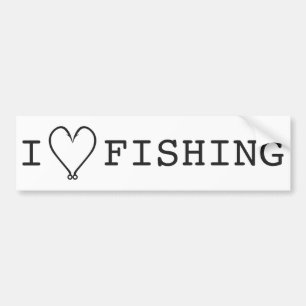 I Heart Fishing Bumper Sticker