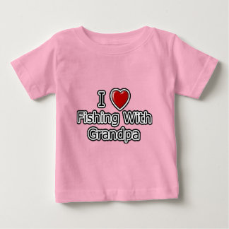 I Heart Fishing with Grandpa Baby T-Shirt