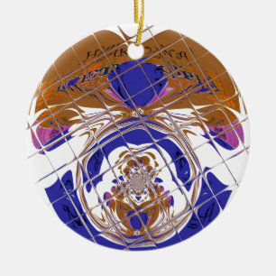 I Heart Flag - Love Ethiopia Red Golden Green Ho Ceramic Tree Decoration