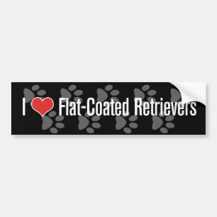 I (heart) Flat-Coated Retrievers Bumper Sticker