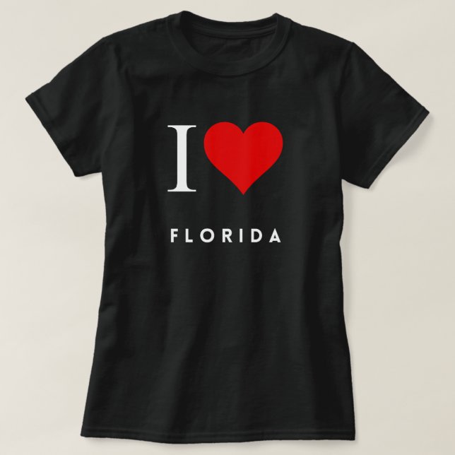 I Heart Florida blk Womens T-Shirt (Design Front)