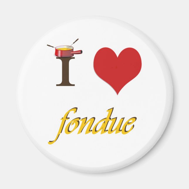 I heart fondue magnet (Front)