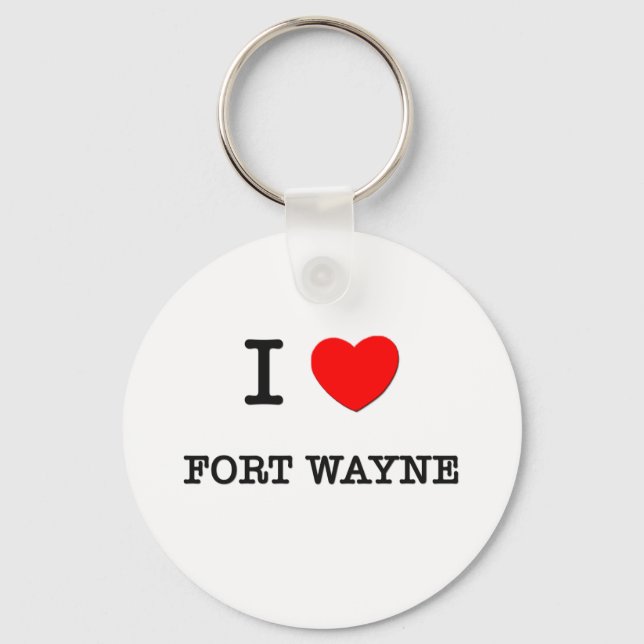 I Heart FORT WAYNE Key Ring (Front)