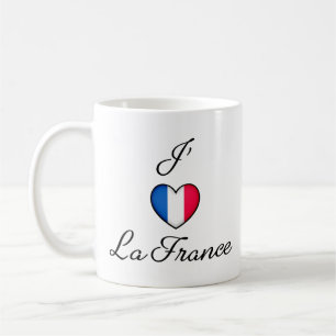 "I heart France" French Pride "J'adore La France"  Coffee Mug