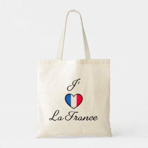 "I heart France" French Pride "J'adore La France"  Tote Bag