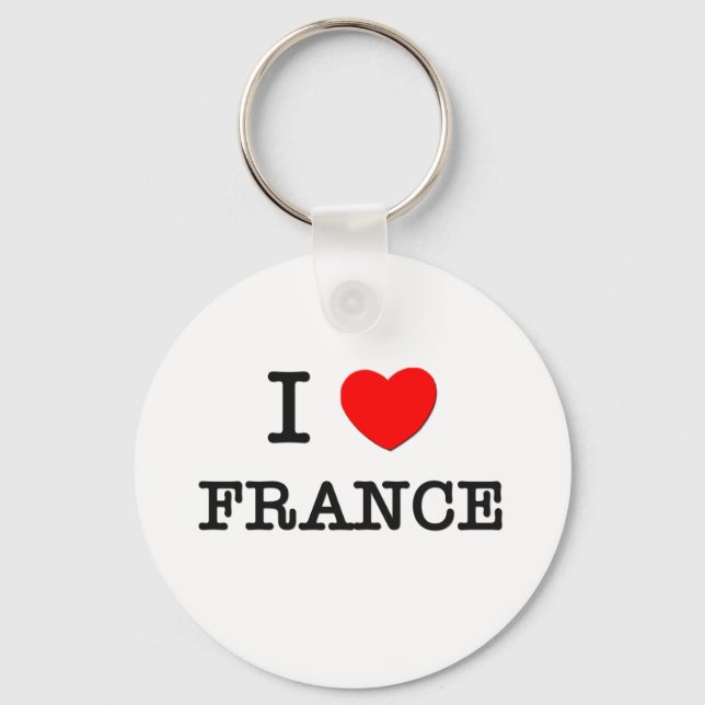 I HEART FRANCE KEY RING (Front)