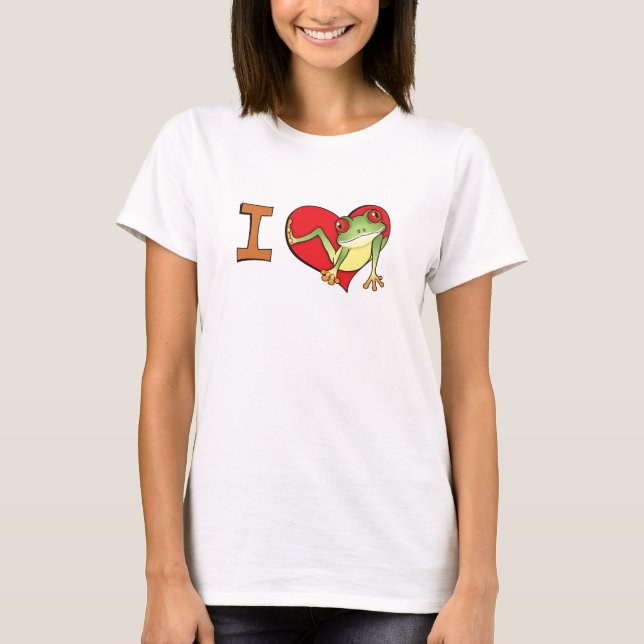 I heart frogs T-Shirt (Front)