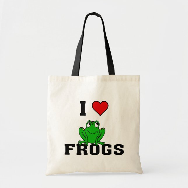 I Heart Frogs Tote Bag (Front)