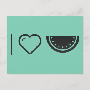 I Heart Fruit Melons Postcard