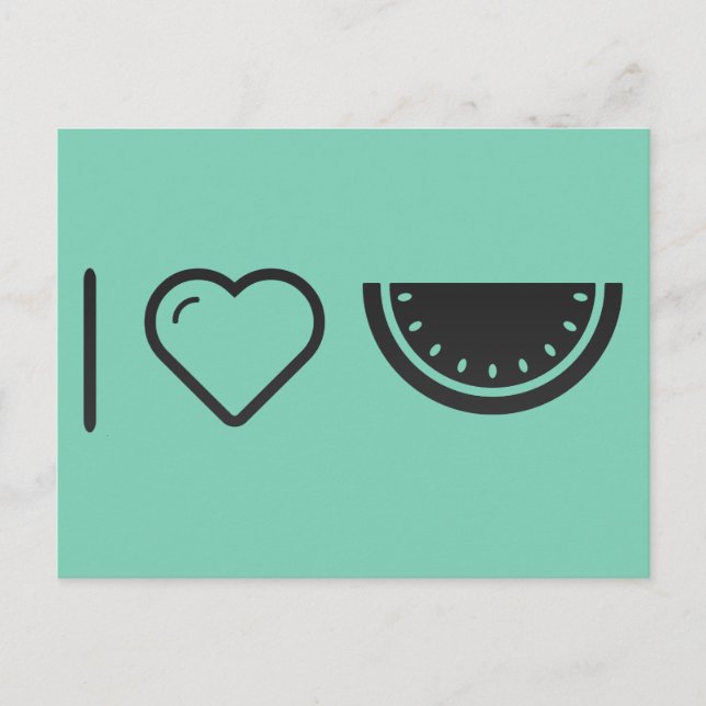 I Heart Fruit Melons Postcard (Front)