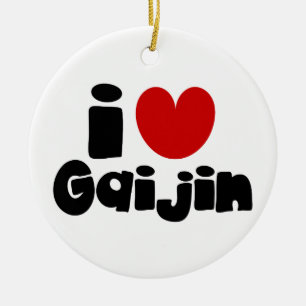 i heart Gaijin Ceramic Ornament