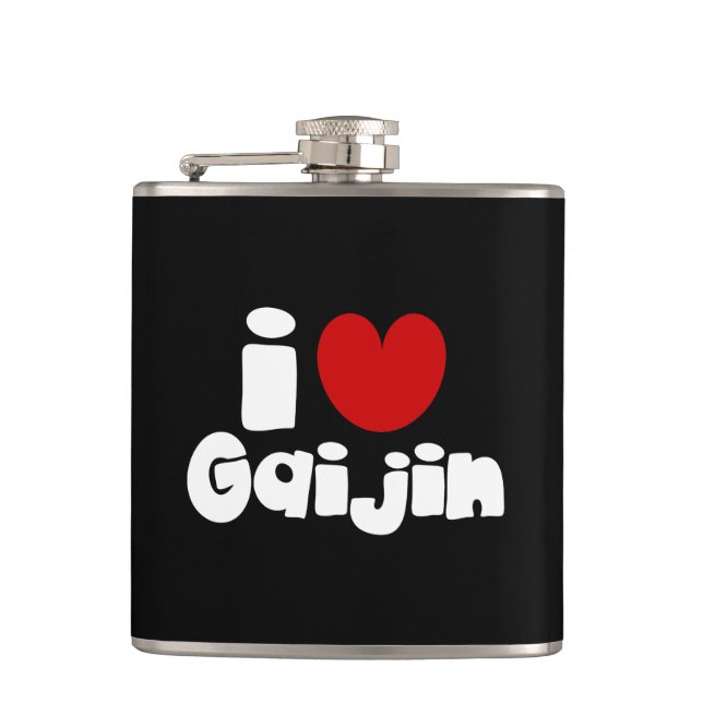 i heart Gaijin Hip Flask (Front)