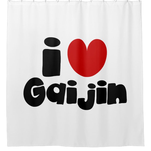 i heart Gaijin Shower Curtain (Front)