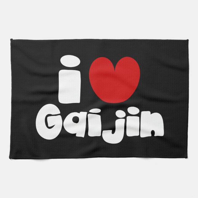 i heart Gaijin Tea Towel (Horizontal)
