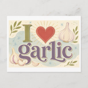 "I [Heart] Garlic" Postcard