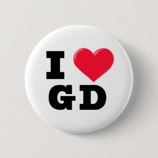 i heart GD 6 Cm Round Badge