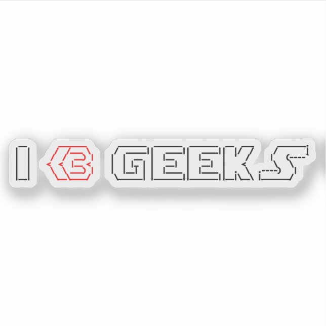 I Heart Geeks ASCII ART (Front)