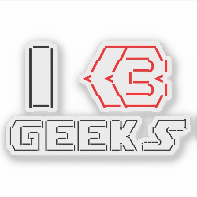 I Heart Geeks ASCII ART (Front)
