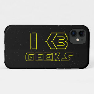 I Heart Geeks ASCII ART iPhone 11 Case