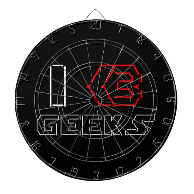 I Heart Geeks ASCII ART Dartboard (Front)