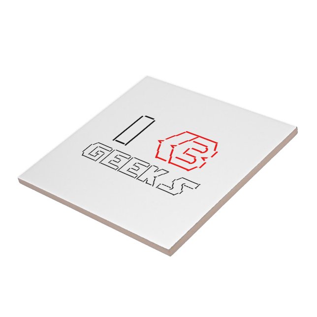 I Heart Geeks ASCII ART Tile (Side)