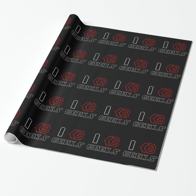 I Heart Geeks ASCII ART Wrapping Paper (Unrolled)