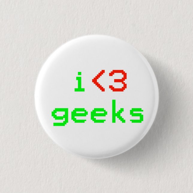 I Heart Geeks Button (Front)