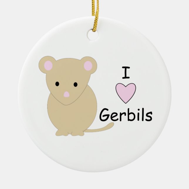 I Heart Gerbils Ornament (Front)